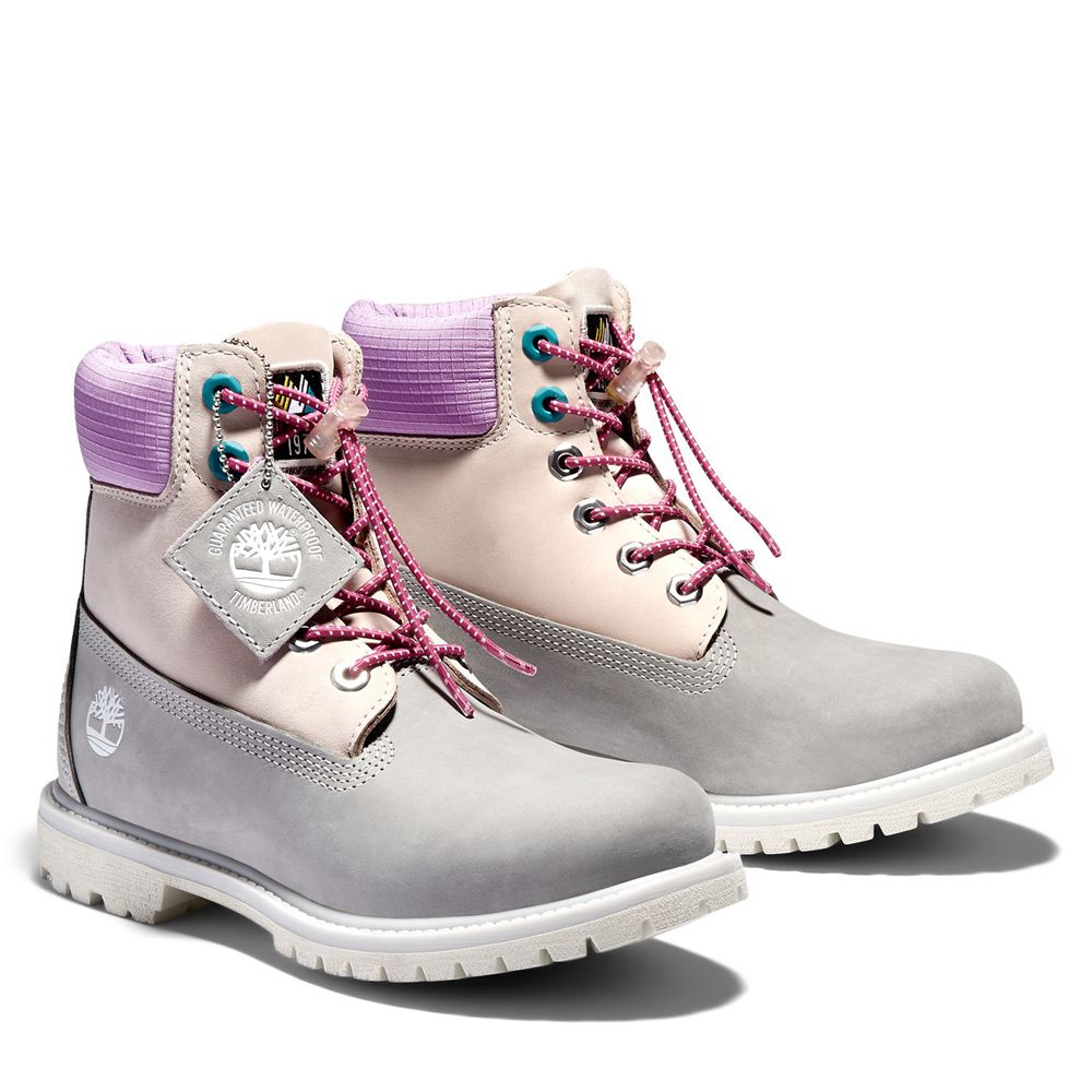 Botas 6-Inch Timberland Argentina Mujer - 6-Inch Premium Waterproof - Gris - YTIQEG-437